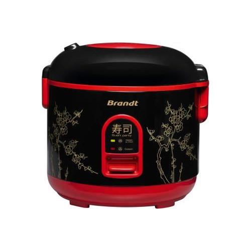 Brandt SUP515 Sushi Party - Cuiseur à riz - 1.2 litres - 500 Watt - rouge/noir