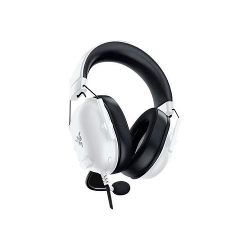 Razer BlackShark V2 X - Micro-casque - canal 7.1 - circum-aural - filaire - jack 3,5mm - isolation acoustique - blanc