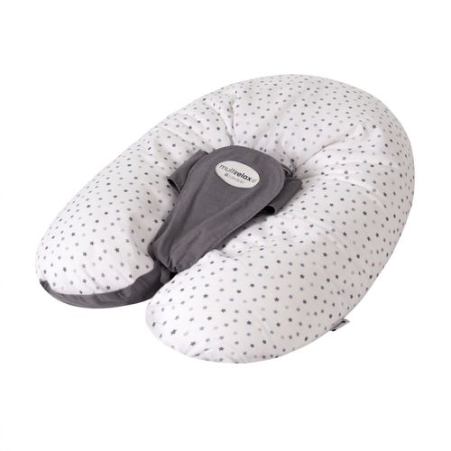 Coussin D'allaitement Multirelax+ Polyester Coton Gris/Étoiles - Candide