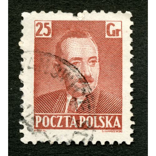 Timbre Oblitéré Poczta Polska, 25 Gr, Lukaszewski
