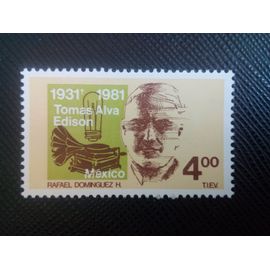 Timbre Mexique Y T 953 50e Anniversaire De La Mort De Thomas Alva Edison 1981 ( 040507 )