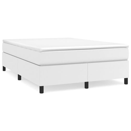 Vidaxl Cadre De Lit Blanc 140x200 Cm Similicuir