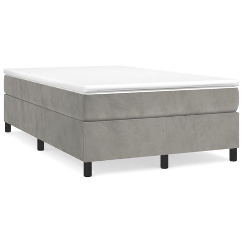 Vidaxl Cadre De Lit Gris Clair 120x200 Cm Velours