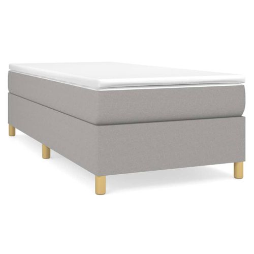 Vidaxl Cadre De Lit Gris Clair 100x200 Cm Tissu