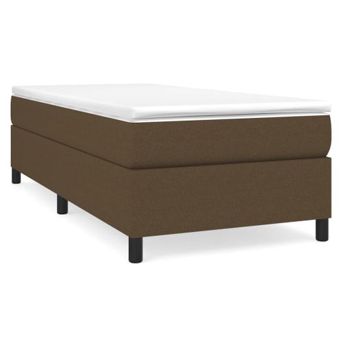 Vidaxl Sommier À Lattes De Lit Marron Foncé 100x200 Cm Tissu