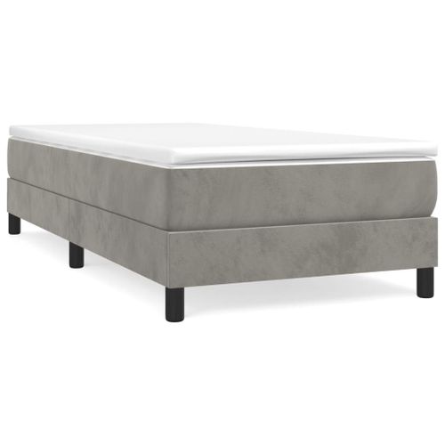 Vidaxl Sommier À Lattes De Lit Gris Clair 100x200 Cm Velours