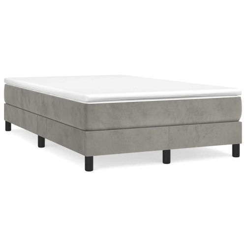 Vidaxl Cadre De Lit Gris Clair 120x200 Cm Velours