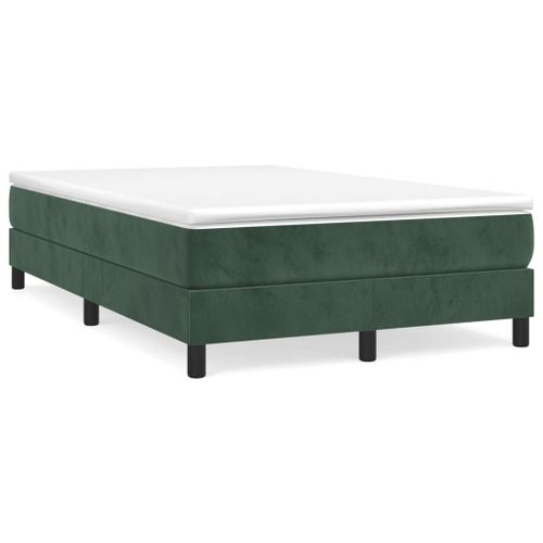 Vidaxl Cadre De Lit Vert Foncé 120x200 Cm Velours