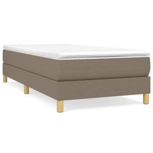 Vidaxl Sommier À Lattes De Lit Taupe 90x190 Cm Tissu