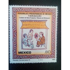 Timbre Mexique Y T 982 Personnalité Tariácuri Mexicain Préhispanique 1982 ( 040507 )