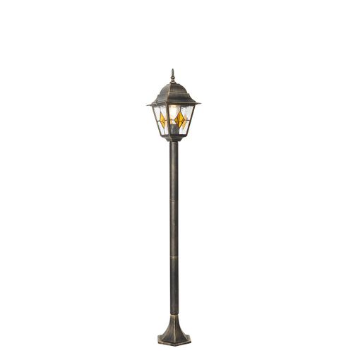 Qazqa Classique/Antique Vintage Buiten Lantaarn Brons 120 Cm - Antigua Aluminium /Verre Bronze Oblongue / Extã©Rieur / Jardin / Luminaire / Lumiere / ÃClairage E27 Max. 1 X 15 Watt