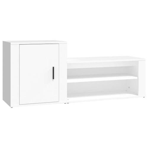 Vidaxl Armoire À Chaussures Blanc 130x35x54 Cm Bois D'ingénierie