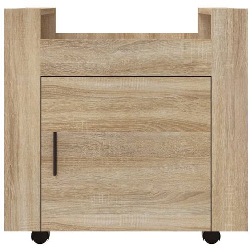 Vidaxl Chariot De Bureau Chêne Sonoma 60x45x60 Cm Bois D'ingénierie