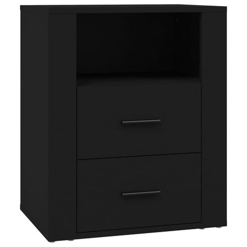 Vidaxl Table De Chevet Noir 50x36x60 Cm Bois D?Ingénierie