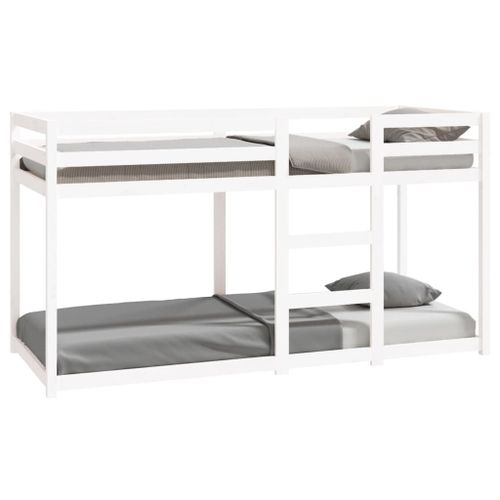 Vidaxl Lit Superposé Blanc 80x200 Cm Bois De Pin Massif