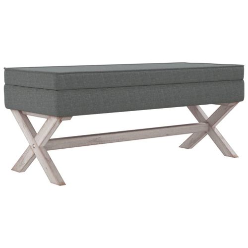 Vidaxl Tabouret De Rangement Gris Foncé 110x45x49 Cm Tissu