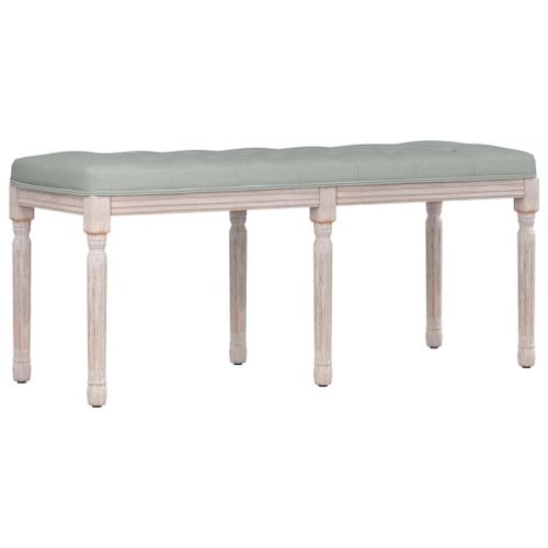 Vidaxl Banc Gris Clair 110x40x49 Cm Velours