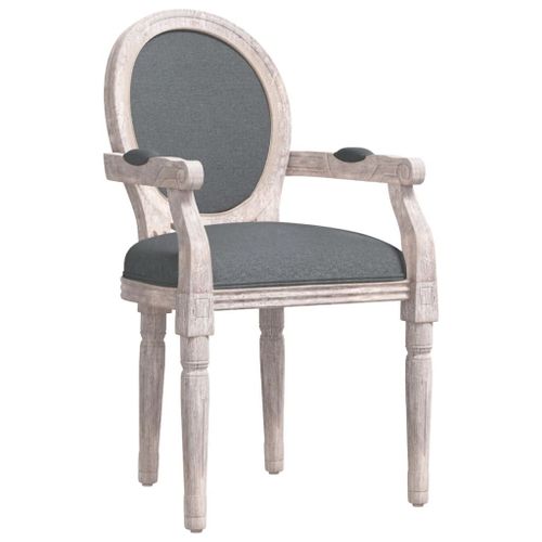 Vidaxl Chaise De Salle À Manger Gris Foncé 54x56x96,5 Cm Tissu