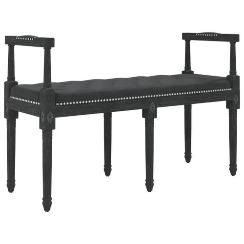 Vidaxl Banc Noir 110x40x70 Cm Velours