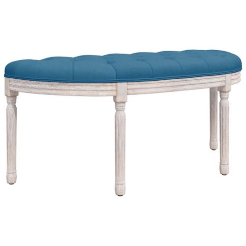 Vidaxl Banc Bleu 110,5x45x49 Cm Velours