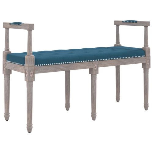 Vidaxl Banc Bleu 110x40x70 Cm Velours