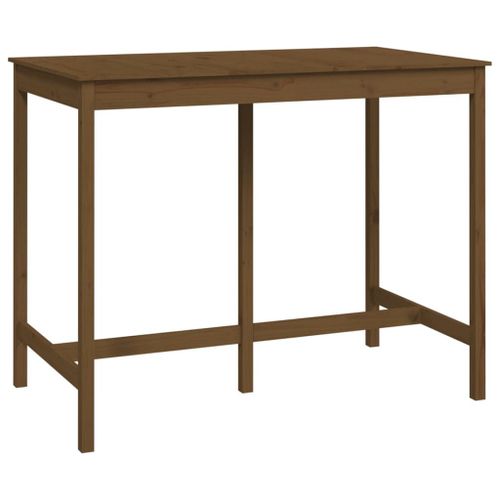 Vidaxl Table De Bar Marron Miel 140x80x110 Cm Bois Massif De Pin