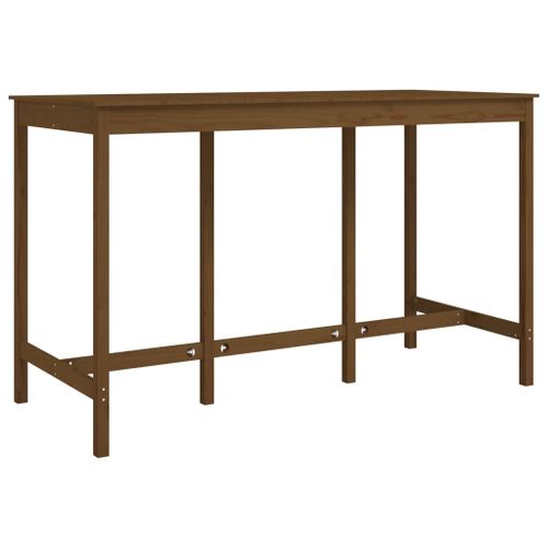 Vidaxl Table De Bar Marron Miel 180x80x110 Cm Bois Massif De Pin