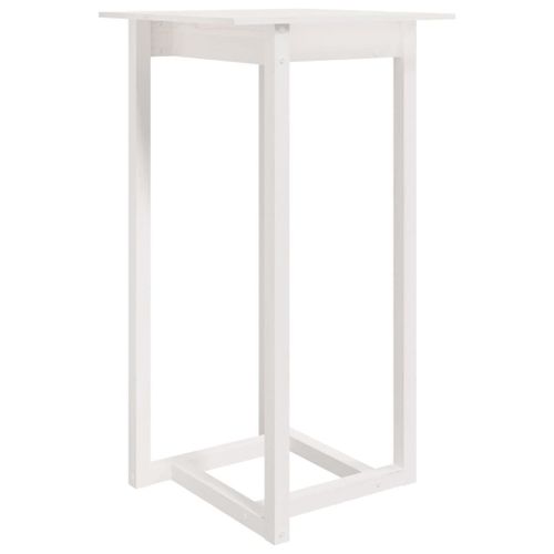Vidaxl Table De Bar Blanc 60x60x110 Cm Bois Massif De Pin