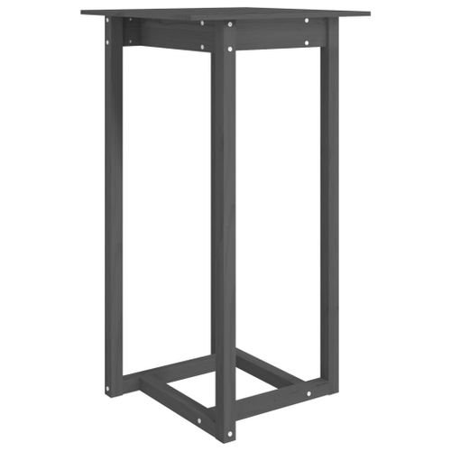 Vidaxl Table De Bar Gris 60x60x110 Cm Bois Massif De Pin