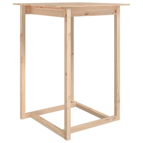 Vidaxl Table De Bar 80x80x110 Cm Bois Massif De Pin
