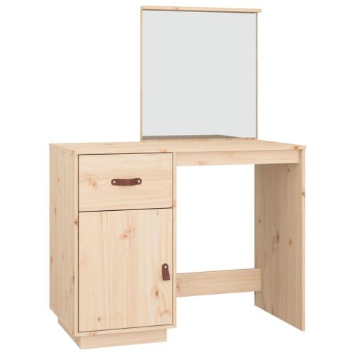 Vidaxl Coiffeuse 95x50x134 Cm Bois De Pin Massif