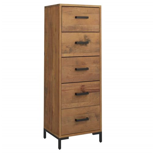 Vidaxl Commode 42x35x110 Cm Bois De Pin Massif Recyclé