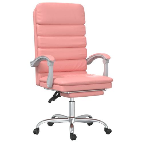 Vidaxl Fauteuil De Massage Inclinable De Bureau Rose Similicuir
