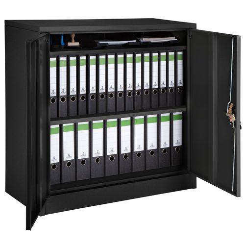 Armoire Métallique À Dossiers 3 Étagères 90x40x90cm - Noir
