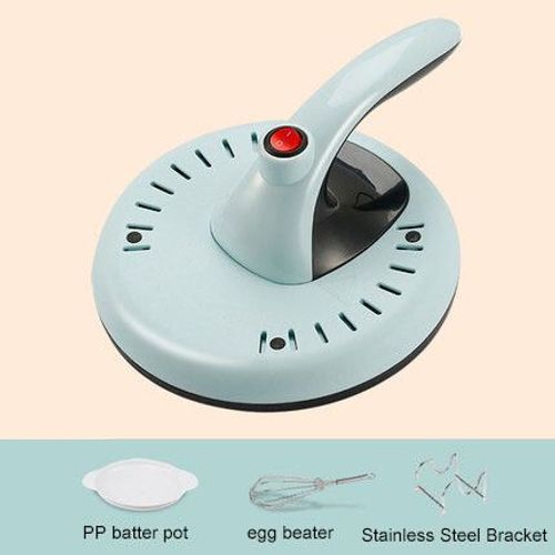 DMWD-Crêpière électrique automatique antiarina,poêle à pizza,crêpes,application de cuisine domestique,rouleau à ressort - Type Blue PP bowl