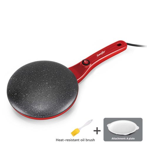 crêpière électrique antiadhésive,Machine à crêpes,Pizza,plaque de cuisson,appareil de cuisine - Type SF3038-Red