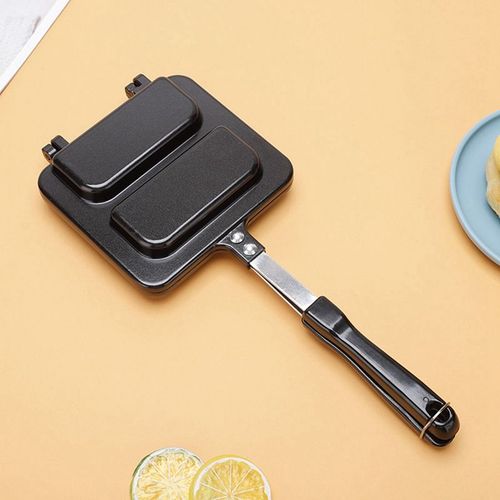 Poêle À Sandwich Antiarina Double Face,Moule À Frire Pour Petit-Déjeuner,Crêpière,Toast Pour Cuisinières À Gaz Domestiques,Facile À Utiliser - Type Black