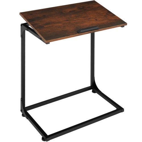 Table D'appoint Ruston 55x35x66,5cm - Bois Foncé Industriel