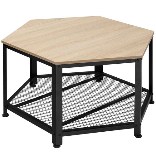 Table Basse Norwich Style Vintage - Bois Clair Industriel