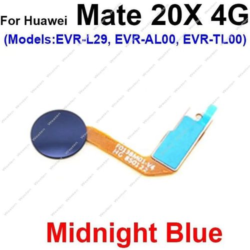 Câble Flexible Tactile Pour Huawei Mate 20 Lite Mate 20x 4g,Capteur De Bouton D'accueil,Extension D'empreintes Digitales,Ruban De Connexion Flexible - Type Mate 20x-4g-Blue
