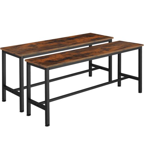 2 Bancs Fairfield - Bois Foncé Industriel