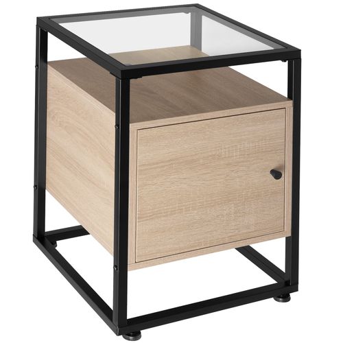 Table De Chevet Dudley 40 X 43 X 60,5 Cm - Bois Clair Industriel, Chêne Sonoma