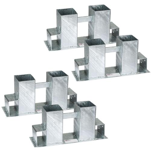 TecTake Lot de 4 supports pour porte bûche