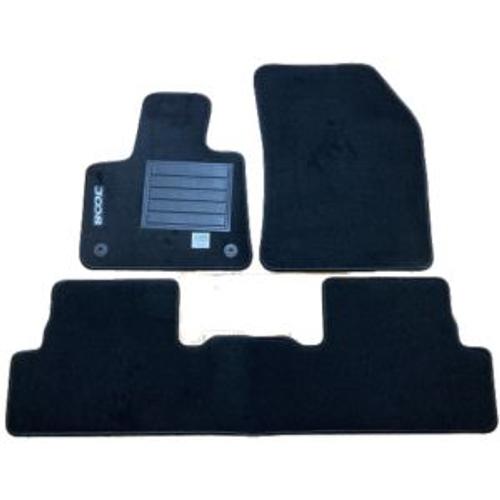 Kit 4 Tapis De Sol Auto Pour Peugeot 3008 Ii Depuis 2017, Avec Sigle 3008, Moquette Noire Et Clips, Neuf