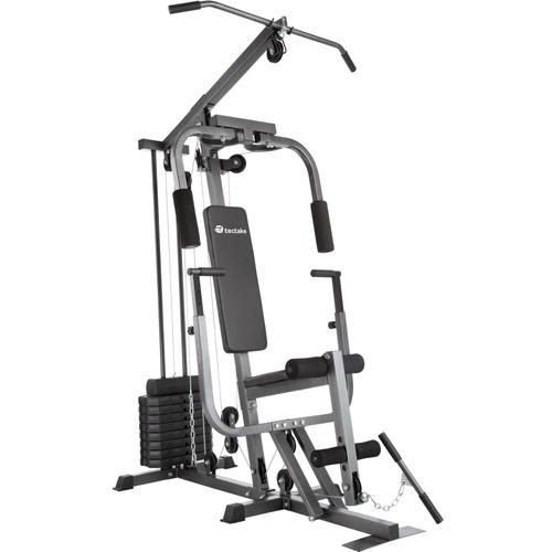 Tectake Station De Musculation Appareil ? Charge Modulable- Fonction Chest Press - Charge Maximale 150 Kg