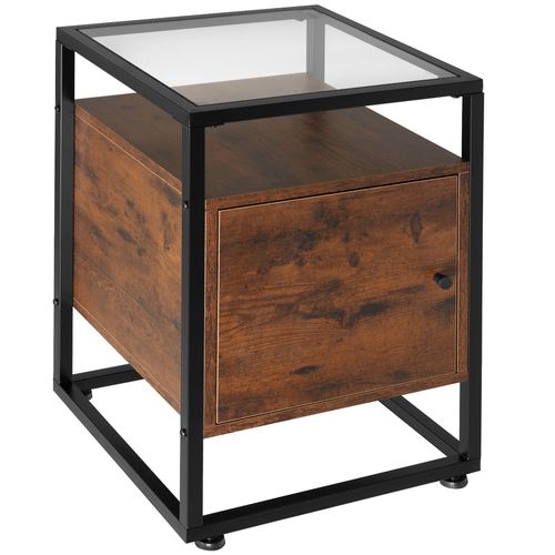Table De Chevet Dudley 40 X 43 X 60,5 Cm - Bois Foncé Industriel