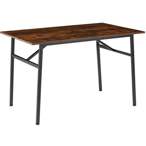 Table De Salle À Manger Industrielle Swansea 120x75x76cm - Bois Foncé Industriel
