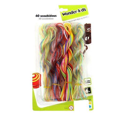 Cofalu - A1500179 - Kit De Loisirs Créatifs - 60 Fils Scoubidous