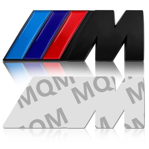 Emblème Logo Bmw M Noir Pour Coffre--90mm X 30mm