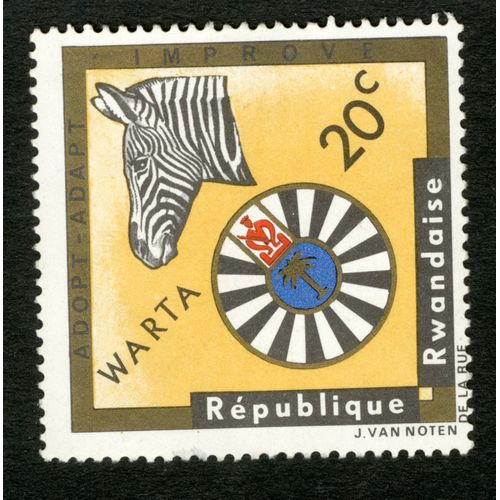 Timbre Non Oblitéré République Rwandaise, Adopt-Adapt Improve, Warta, 20 C, Van Noten, De La Rue